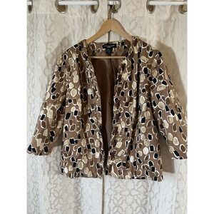 Saint Tropez West jacket 100% cotton shell vintage shoulder pads Size 1X